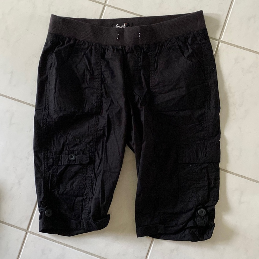 Cargo shorts - Black, cotton